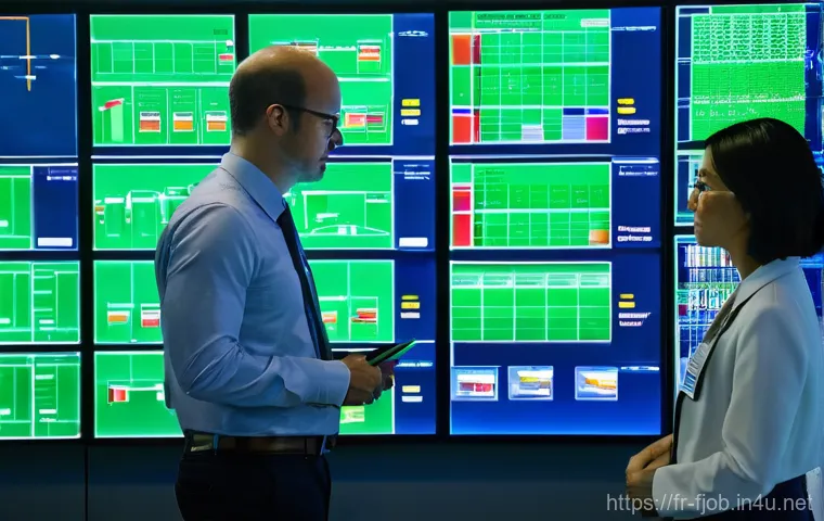 에너지 저장 시스템 전문가 - **Image Prompt: The Energy Command Center**
"A diverse team of male and female energy storage en...