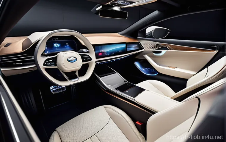 자동차 경량화 소재 개발자 - **Prompt:** "A sleek, modern electric vehicle, possibly a luxurious French concept car, confidently ... 자동차 경량화 소재 개발자 - **Prompt:** "A sleek, modern electric vehicle, possibly a luxurious French concept car, confidently ...